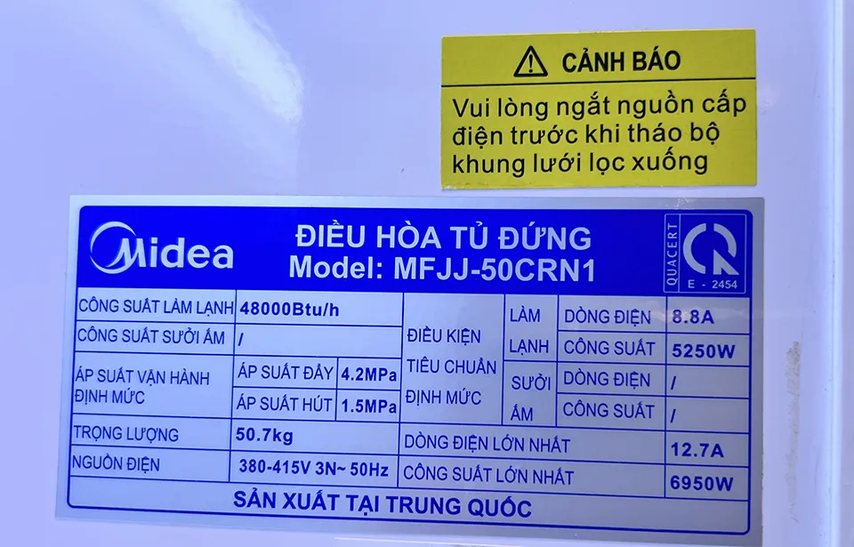 Điều hoà Midea có hiệu năng tiêu thụ điện rất tốt